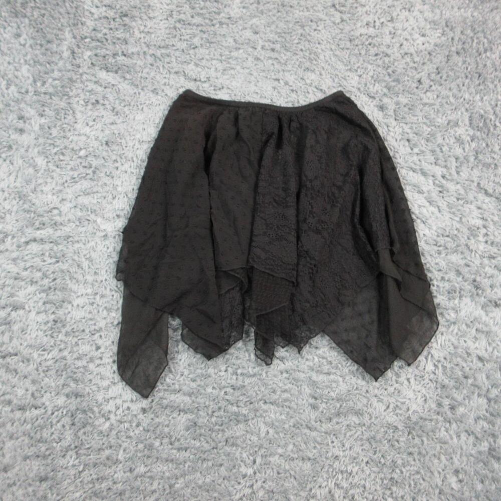 Urban Outfitters Skirt Womens S Black Peasant Short Layered Lace Lined NWT